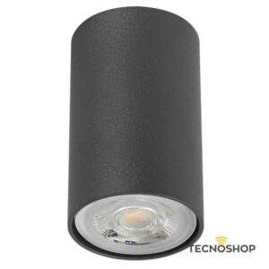 PLAFONE LED "AXIS" NERO OPACO CON PORTALAMPADA GU10