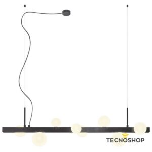 REDO SOSPENSIONE GOJI NERO SPAZZOLATO CON SFERE BIANCHE