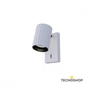 APPLIQUE ORIENTABILE “DELPHI” BIANCO OPACO 1xGU10 CON INTERRUTTORE