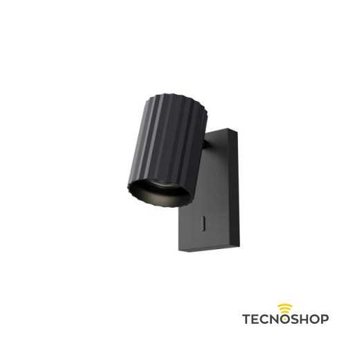 APPLIQUE ORIENTABILE “DELPHI” NERO OPACO 1xGU10 CON INTERRUTTORE