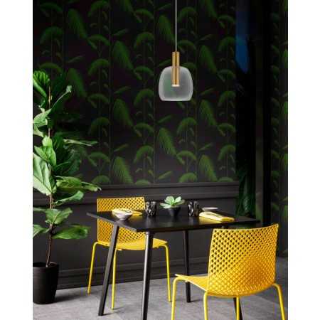 SOSPENSIONE "CANDELA" ORO OPACO 8W 3000K CON VETRO TRASPARENTE - immagine 5