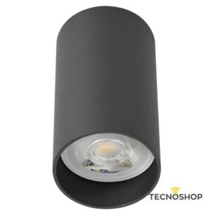 PLAFONE LED "AXIS" NERO OPACO CON PORTALAMPADA GU10