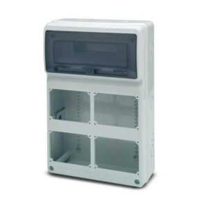 ROSI QUADRO DIN PER 4 PRESE INTERBLOCCATE IP65