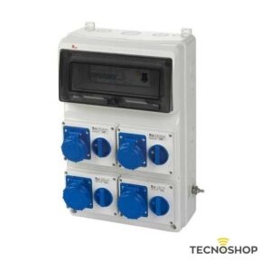 ROSI QUADRO ASC IP65 CON 4 PRESE INTERBLOCCATE 2P+T 16A E FUNGO