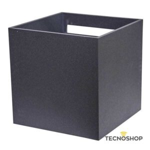 APPLIQUE LED QUADRATO GRIGIO IP54 7W LUCE CALDA