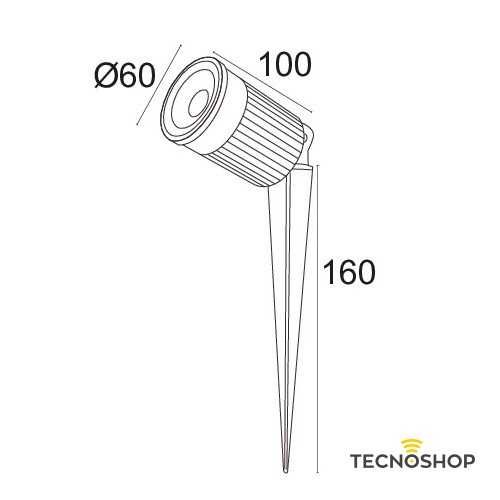 LIFE PICCHETTO DA GIARDINO PER GU10 IP65 IN ALLUMINIO NERO - immagine 3