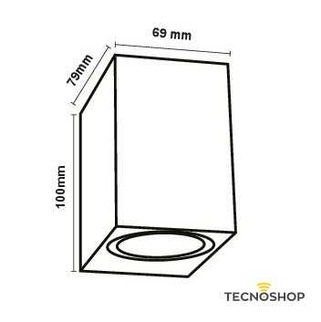 LIFE APPLIQUE DA PARETE 1xGU10 IP65 IN ALLUMINIO BIANCO - immagine 2