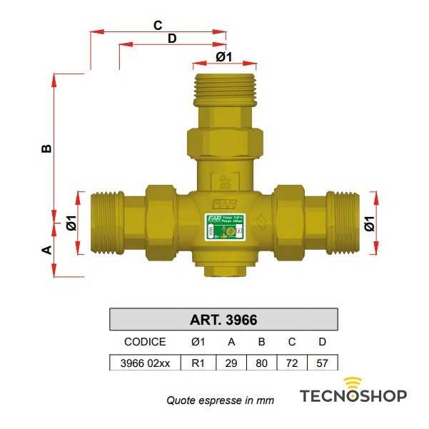 FAR VALVOLA ANTICONDENSA DA 1" PER CALDAIE - immagine 2