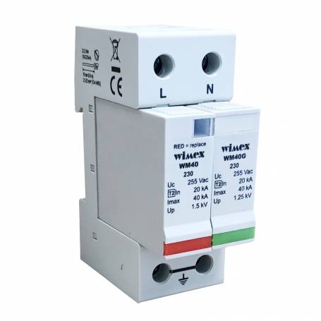 WIMEX SCARICATORE MONOFASE 1P+N 2 POLI 230VAC