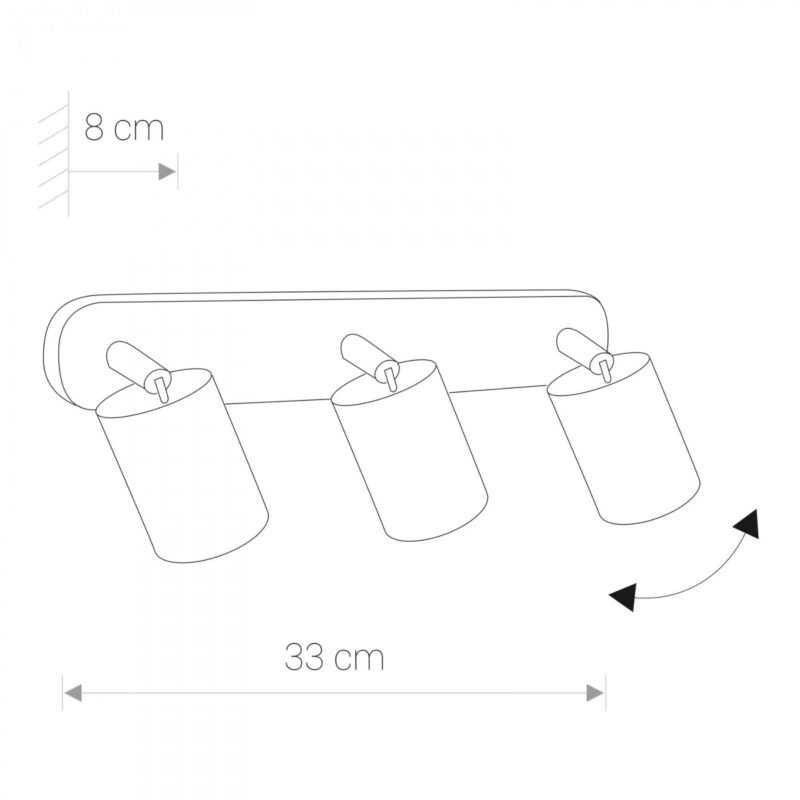 NOWODVORSKI BARRA CON 3 SPOT ORIENTABILI “EYE SPOT” BIANCO PER LAMPADE GU10 - immagine 2