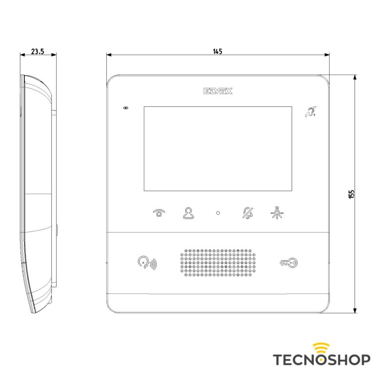VIMAR VIDEOCITOFONO 7558 VIVAVOCE 4,3'' A 2 FILI - immagine 2