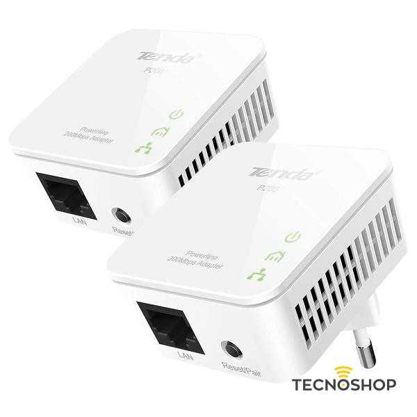 TENDA KIT 2 MINI ADATTATORI POWERLINE ETHERNET 200Mbps