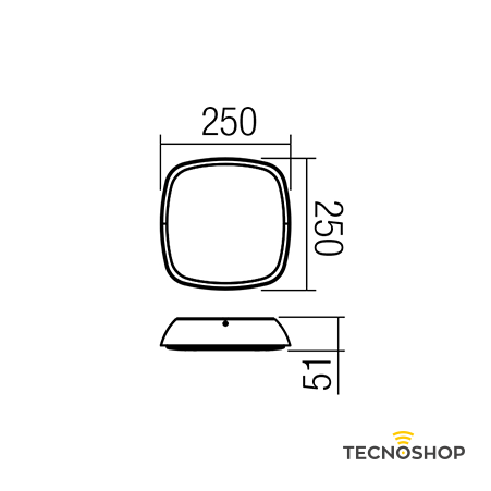 REDO PLAFONIERA LED "TWILL" 20W 3000K CON FINITURA BIANCA - immagine 2