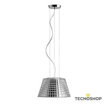 FABBIAN SOSPENSIONE "FLOW" 1xE27 D.35mm CON DIFFUSORE IN VETRO SPECCHIATO