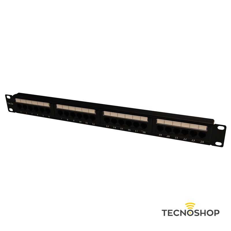 TECNOWARE PATCH PANEL 1 UNITÀ 24 PORTE CAT. 6 PER QUADRI RACK 19"