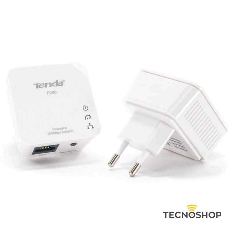 TENDA KIT 2 MINI ADATTATORI POWERLINE ETHERNET 200Mbps - immagine 2