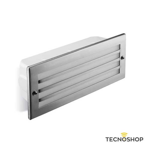 LEDS-C4 SEGNAPASSO "HERCULES" 1xE27 SILVER CON GRIGLIA