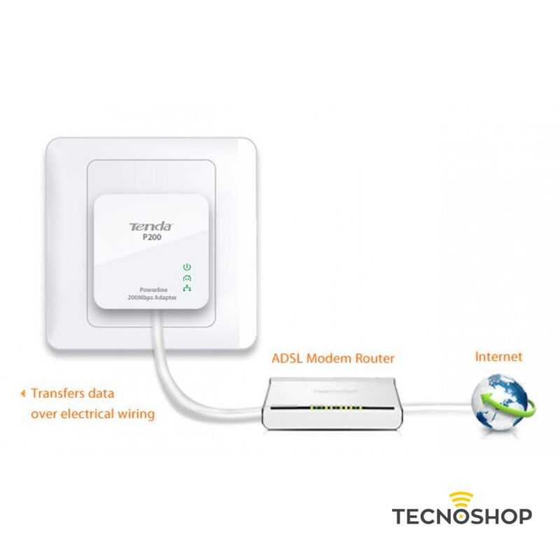 TENDA POWERLINE NT-P200 MINI ADATTATORE DI RETE SINGOLO - immagine 2