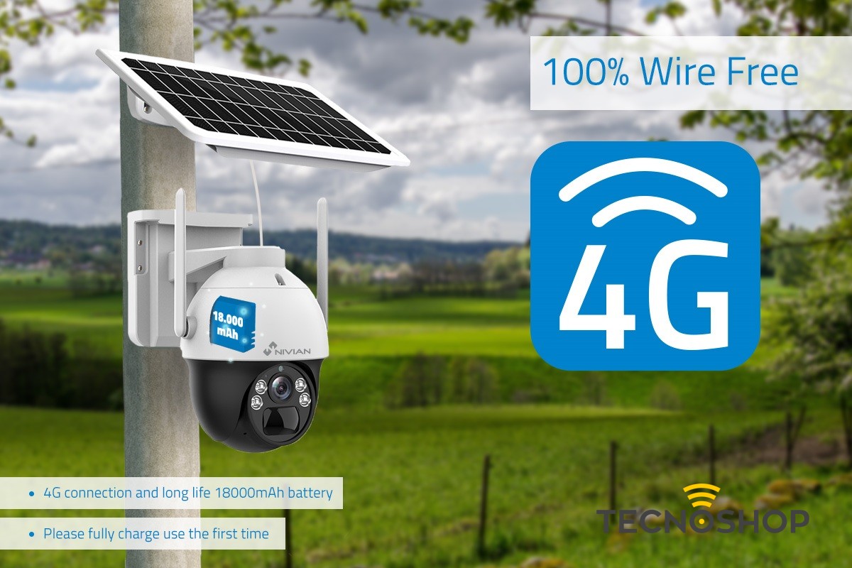 NIVIAN TELECAMERA 4G MOTORIZZATA CON BATTERIA E PANNELLO SOLARE - immagine 5