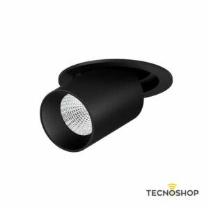 BENEITO FARETTO INCASSO LED OXO TONDO 12W TRICOLOR DIMMERABILE NERO
