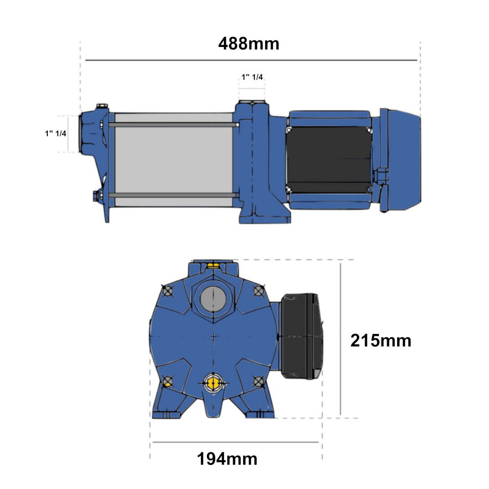 EBARA POMPA CENTRIFUGA MULTISTADIO COMPACT BM/15 DA 1,75HP - immagine 2