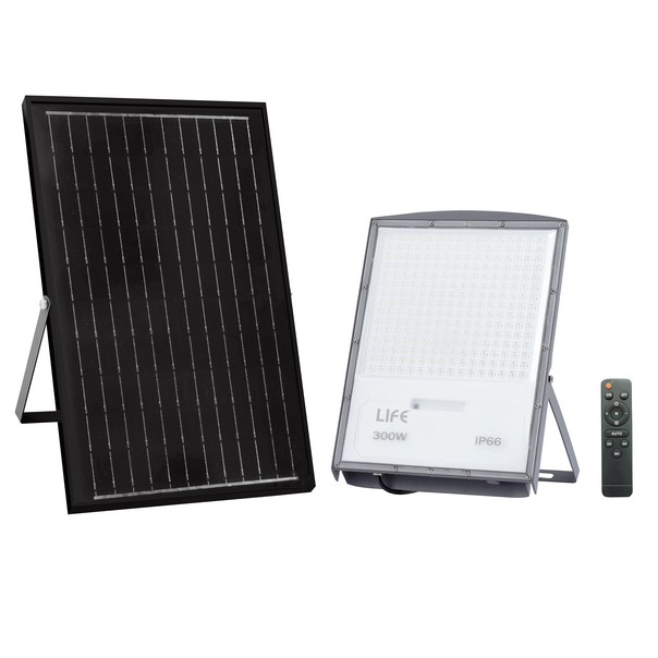 LIFE PROIETTORE LED CON PANNELLO SOLARE 20W 2400LM TRICOLOR DIMMERABILE