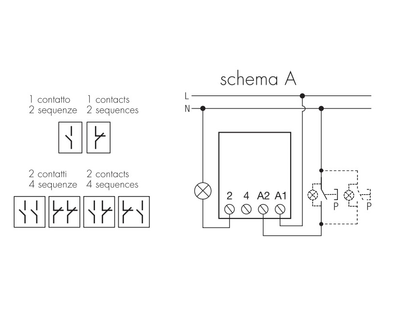 TECNOSWITCH RELÈ INTERRUTTORE 230V - immagine 2