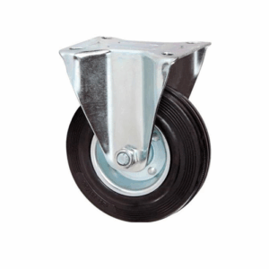 RUOTA IN GOMMA DA 100mm CON PIASTRA FISSA