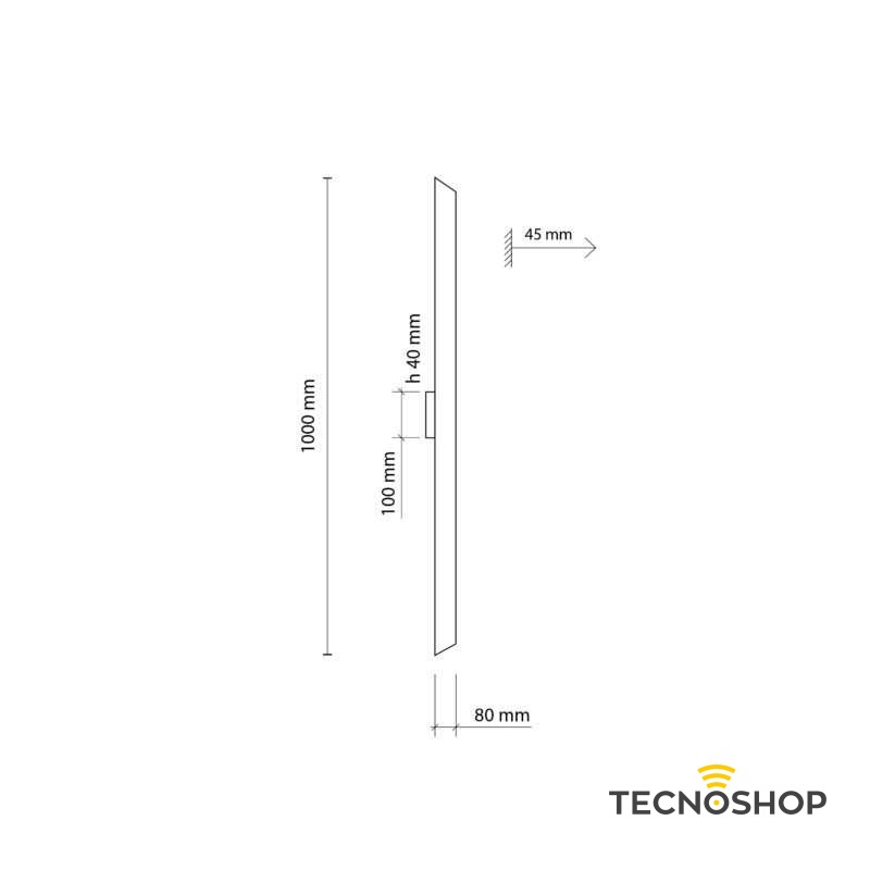 TK LIGHTING APPLIQUE LED NAVI LONG 8W 3000K L.1mt MARRONE - immagine 5