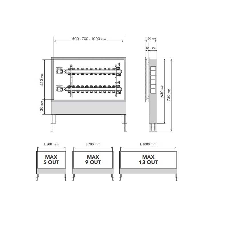 COMISA CASSETTA D’ISPEZIONE ZINCATA 9 VIE PER COLLETTORI - immagine 2