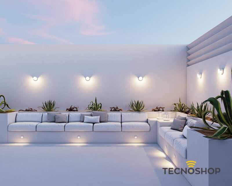 BENEITO APPLIQUE TONDO "BLIS R" 15W TRICOLOR 1000LM IP65 BIANCO - immagine 5