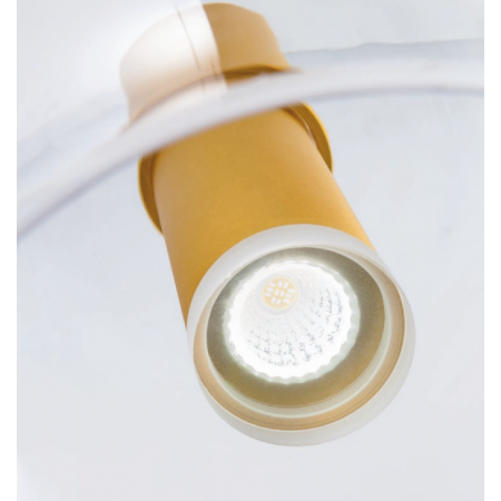 SOSPENSIONE "CANDELA" ORO OPACO 8W 3000K CON VETRO TRASPARENTE - immagine 4