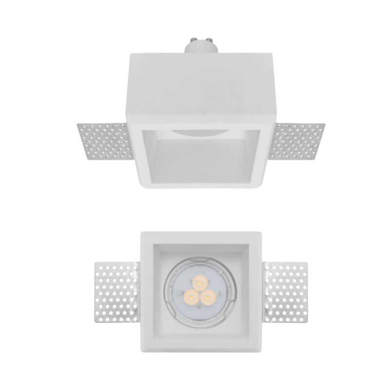ARELUX XGESS FARETTO QUADRATO RASO SOFFITTO 1xGU10 85X85