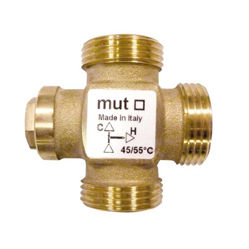 MUT VALVOLA TERMOSTATICA DEVIATRICE SOLARE SERIE "VTD" DA 3/4"