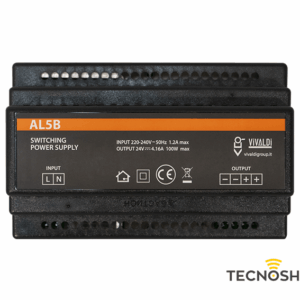 VIVALDI GIOVE ALIMENTATORE DA BARRA DIN 24V 16A 100W NERO