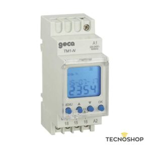 GECA INTERRUTTORE ORARIO DIGITALE "TM1-N" 12-240Vac/dc