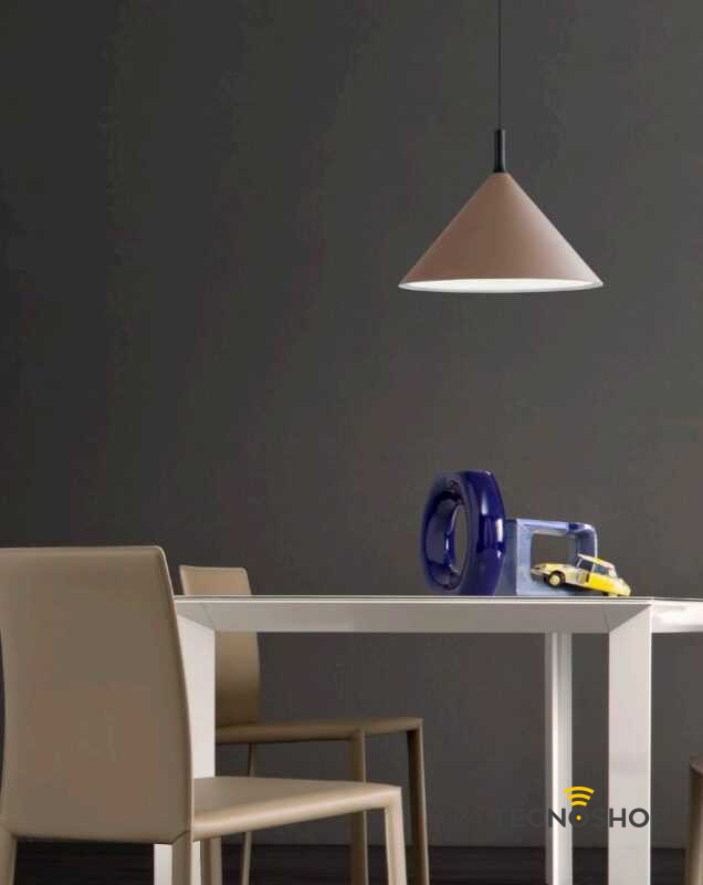 SOSPENSIONE "JAAP" CAFFE' SABBIATO CON PORTALAMPADA E27 - immagine 3