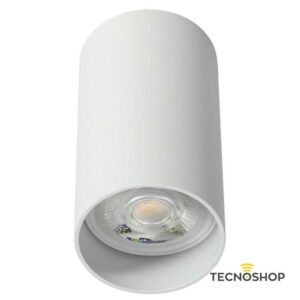 PLAFONE LED "AXIS" BIANCO OPACO CON PORTALAMPADA GU10