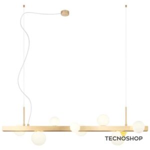 REDO SOSPENSIONE GOJI ORO SPAZZOLATO CON SFERE BIANCHE