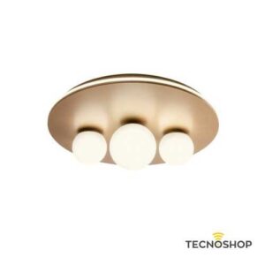 REDO PLAFONE "CORUM" 48W D.49cm CON FINITURA ORO E BIANCO OPACO