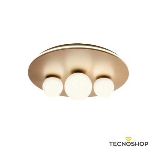 REDO PLAFONE "CORUM" 48W D.49cm CON FINITURA ORO E BIANCO OPACO