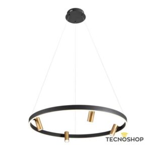 REDO SOSPENSIONE "SUMMIT" 36W+17.5W 3000K 3180LM D.80CM NERO E OTTONE