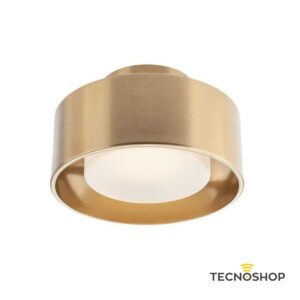 REDO PLAFONE LED "PUNKT" D.150mm 6W 3000K FINITURA IN OTTONE