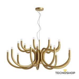 REDO SOSPENSIONE LED "LUXOR" DIMMERABILE 81W 3000K D.96cm ORO MATT