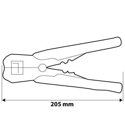 TOPEX PINZA SPELLAFILI AUTOMATICA 205mm PER CAVI 0,5-6mm2 - immagine 3