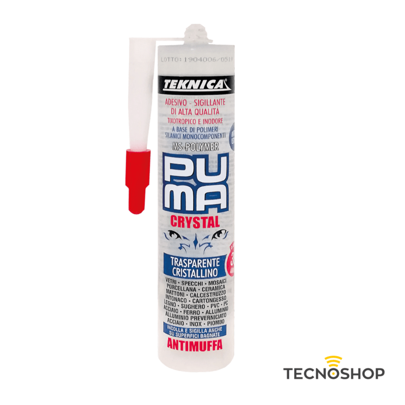 TEKNICA SILICONE INCOLLANTE CRISTALLINO TRASPARENTE ANTIMUFFA 300 ml