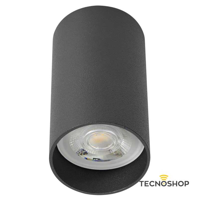 PLAFONE LED "AXIS" NERO OPACO CON PORTALAMPADA GU10