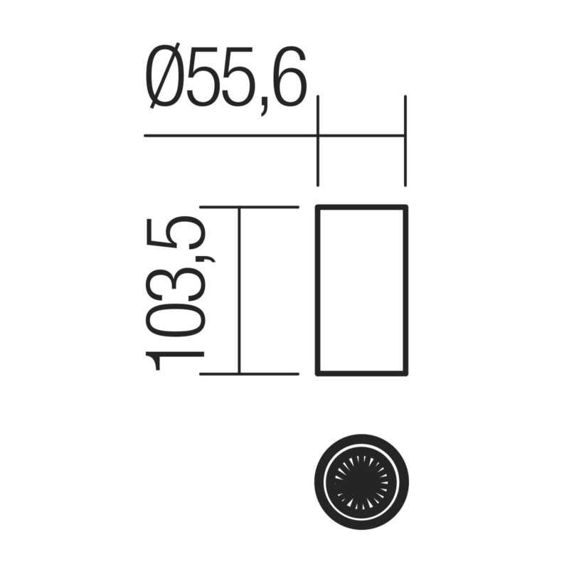 PLAFONE LED "AXIS" ORO OPACO CON PORTALAMPADA GU10 - immagine 2