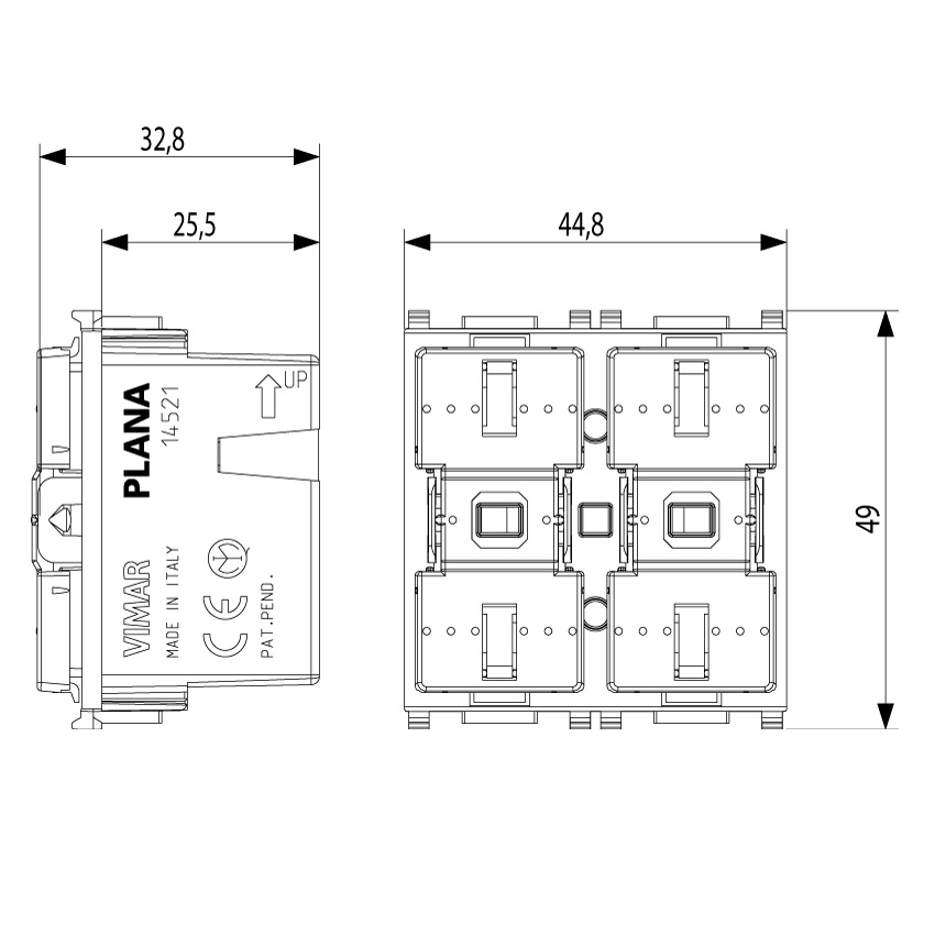 VIMAR BY-ME 14521 DUE PULSANTI BASCULANTI - immagine 4