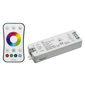 KIT CONTROLLER RGB CON RADIOCOMANDO TOUCH A 1 ZONA + RICEVITORE 12/24 V